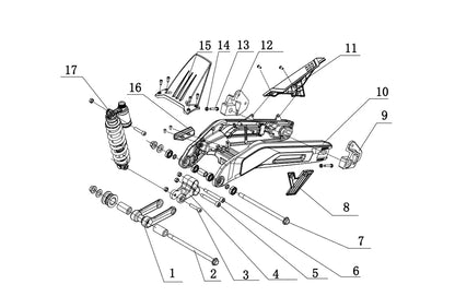 Niu XQi3 Right Axel Block