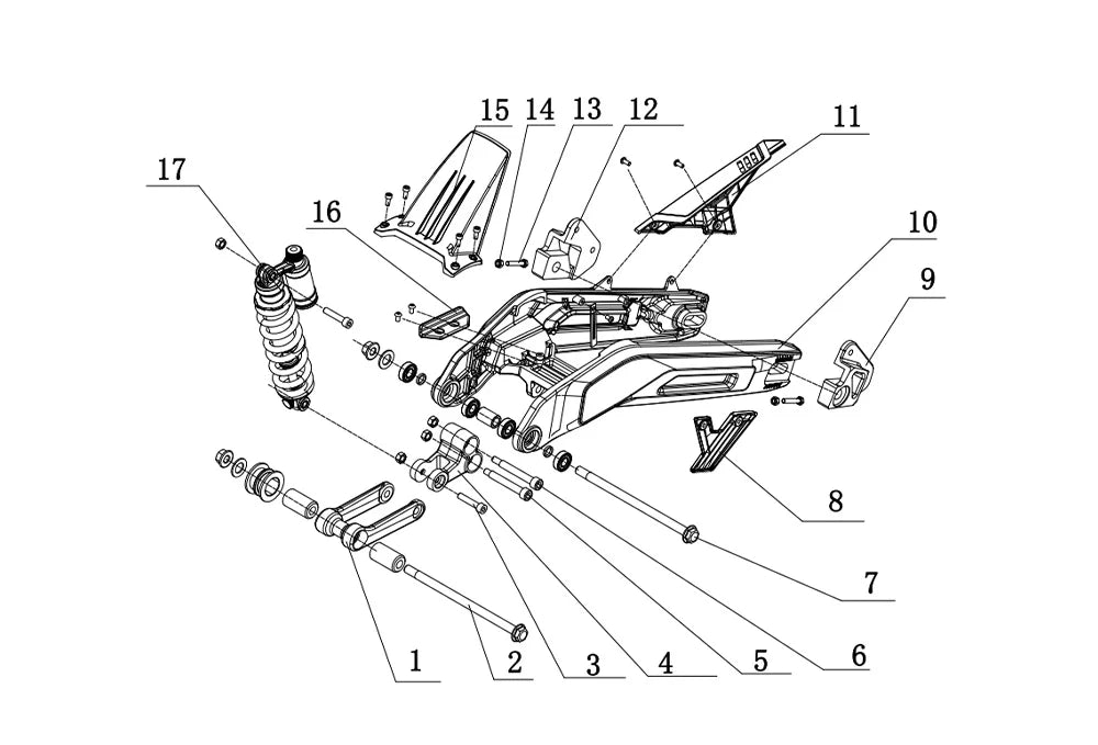 Niu XQi3 Swingarm